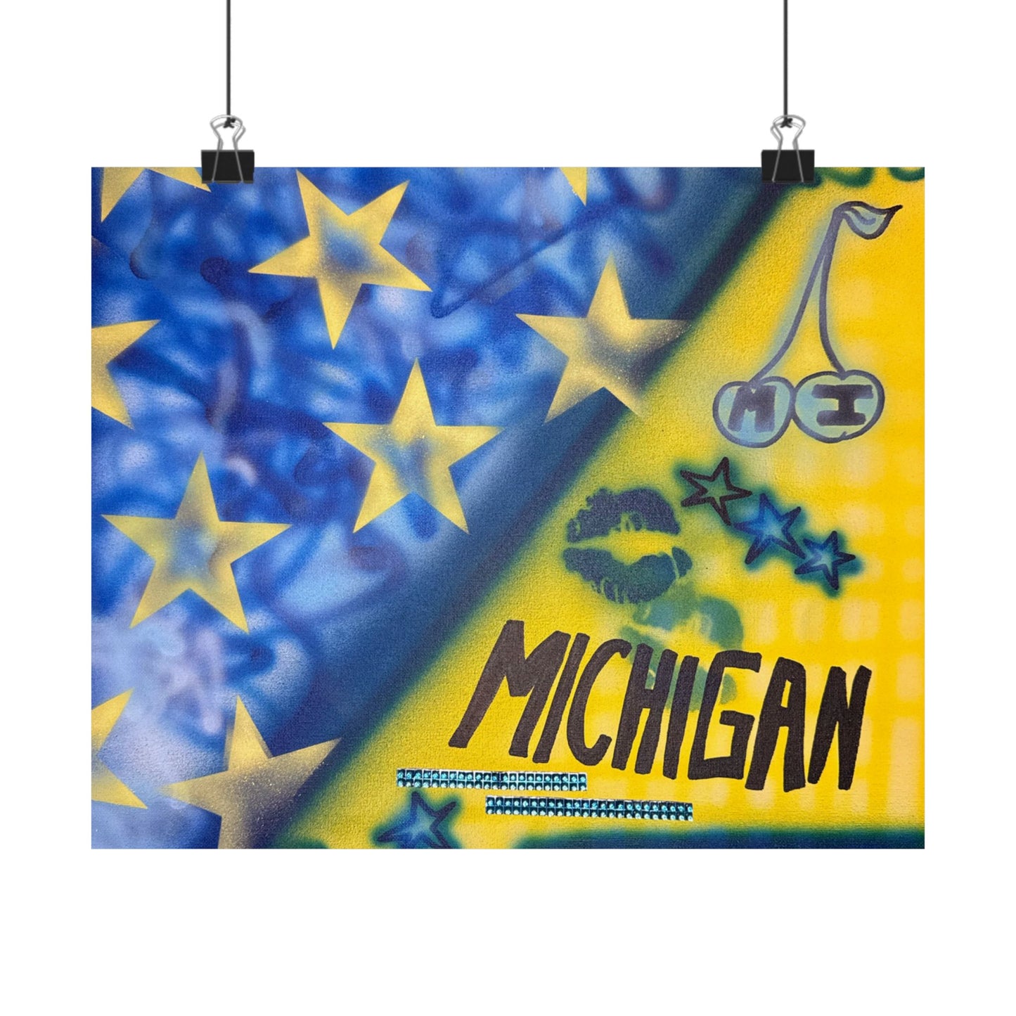 "ann arbor, mi" airbrush horizontal print