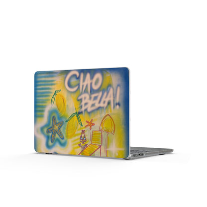 "ciao bella" airbrush matte macbook cases