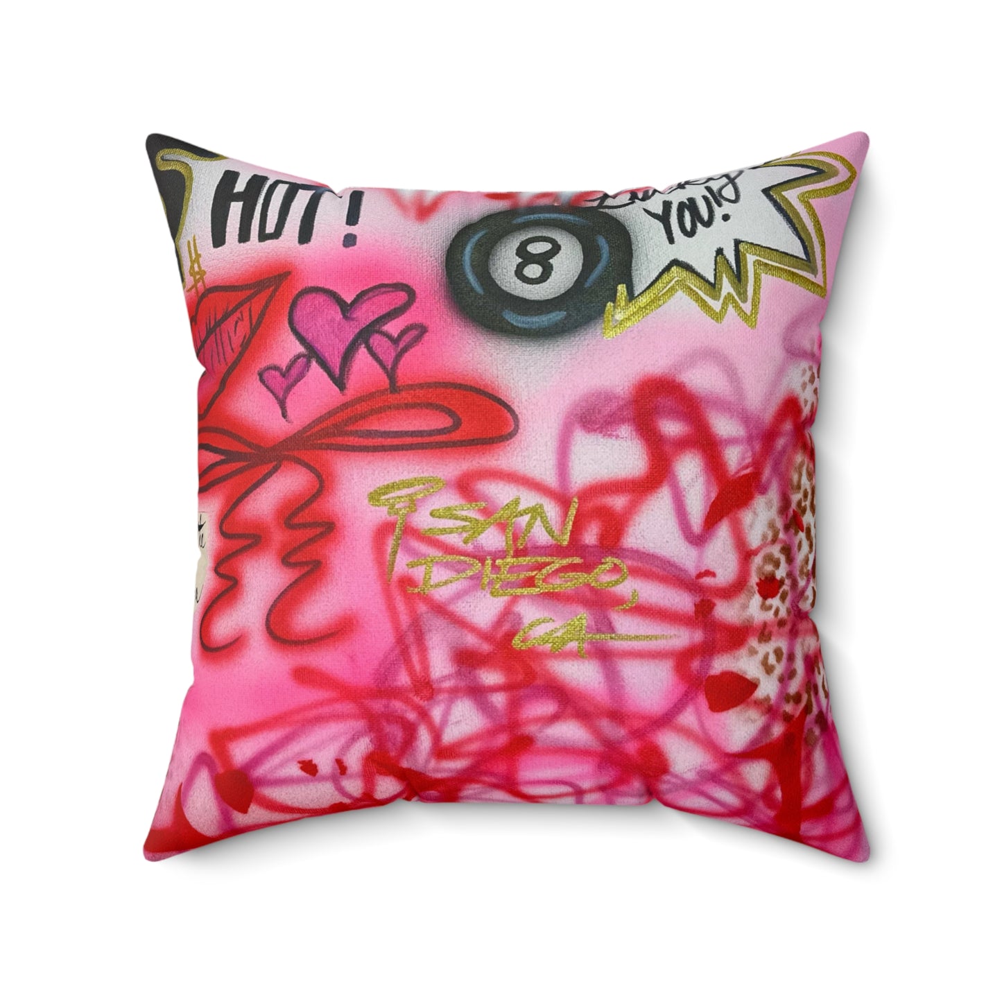"IT girl" airbrush pillow