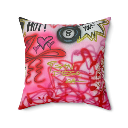 "IT girl" airbrush pillow