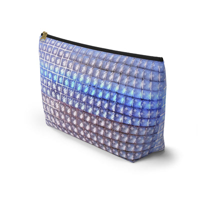 "blue studs" airbrush makeup pouch