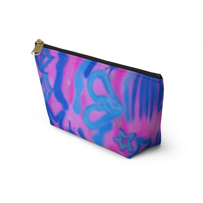 "blue camo" airbrush makeup pouch