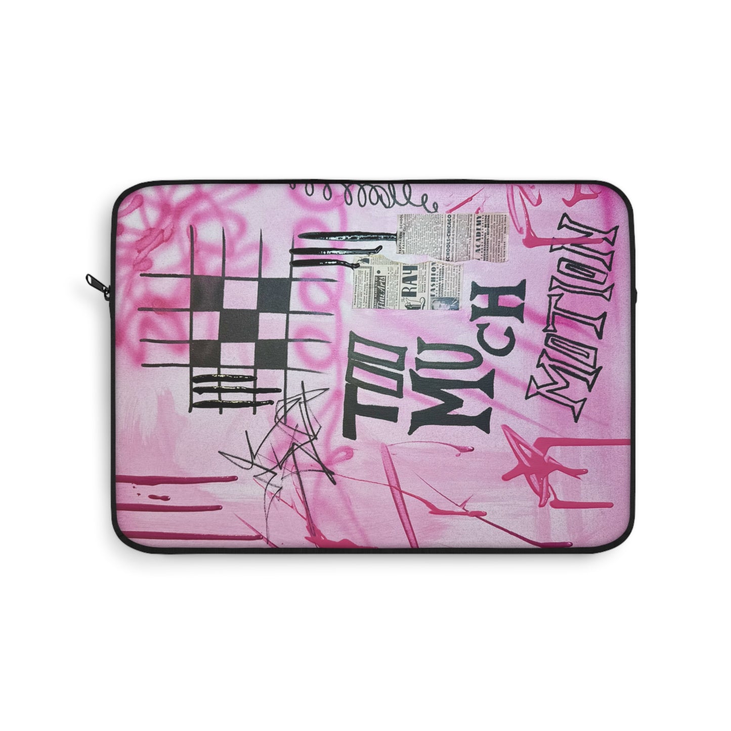 "too much motion" airbrush laptop sleeve