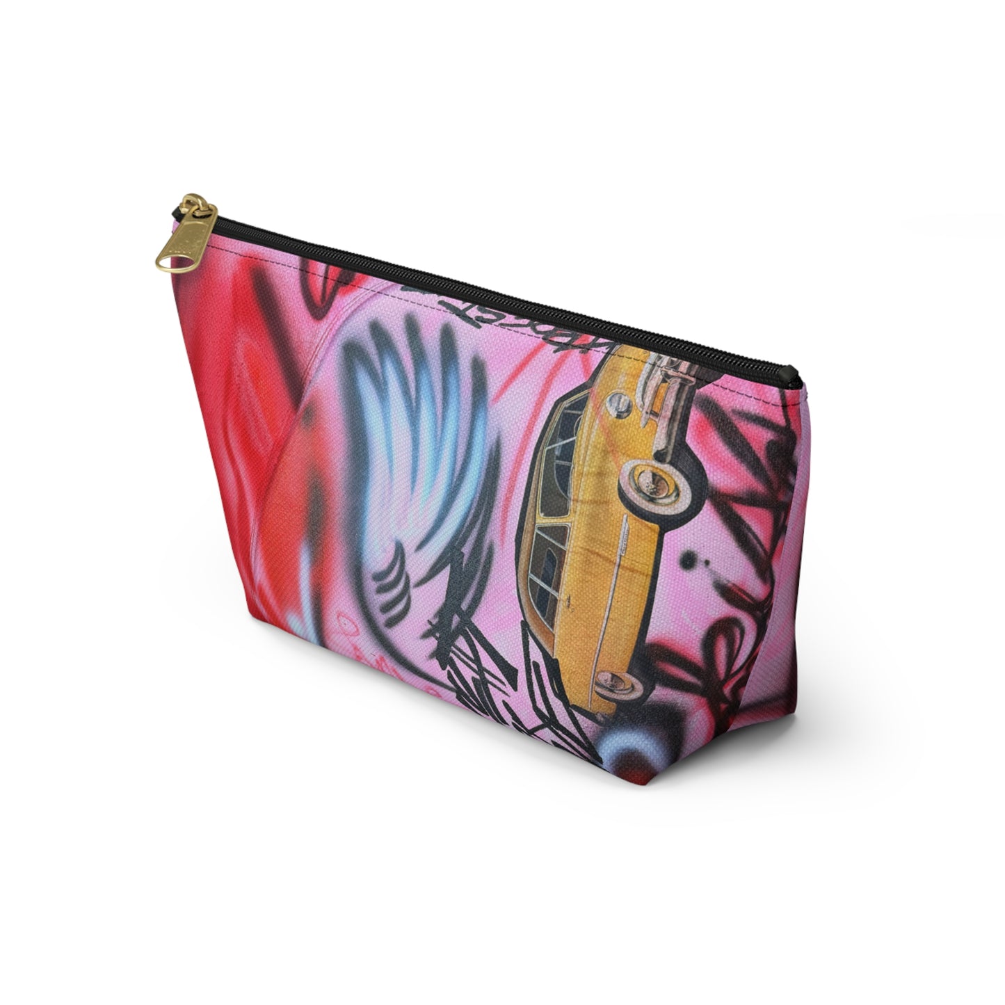 "lust or love" airbrush makeup pouch