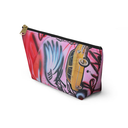 "lust or love" airbrush makeup pouch