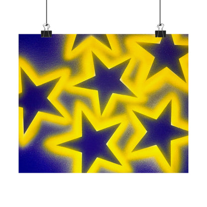 "cosmic crush" airbrush horizontal print
