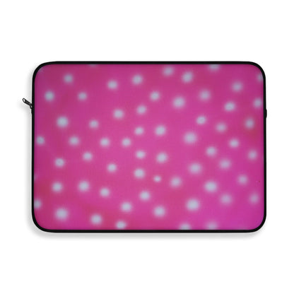 "bubblegum polka dot" airbrush laptop sleeve