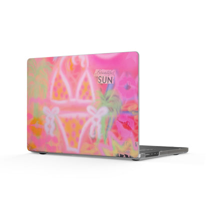 "santa monica strawberry" airbrush matte macbook case