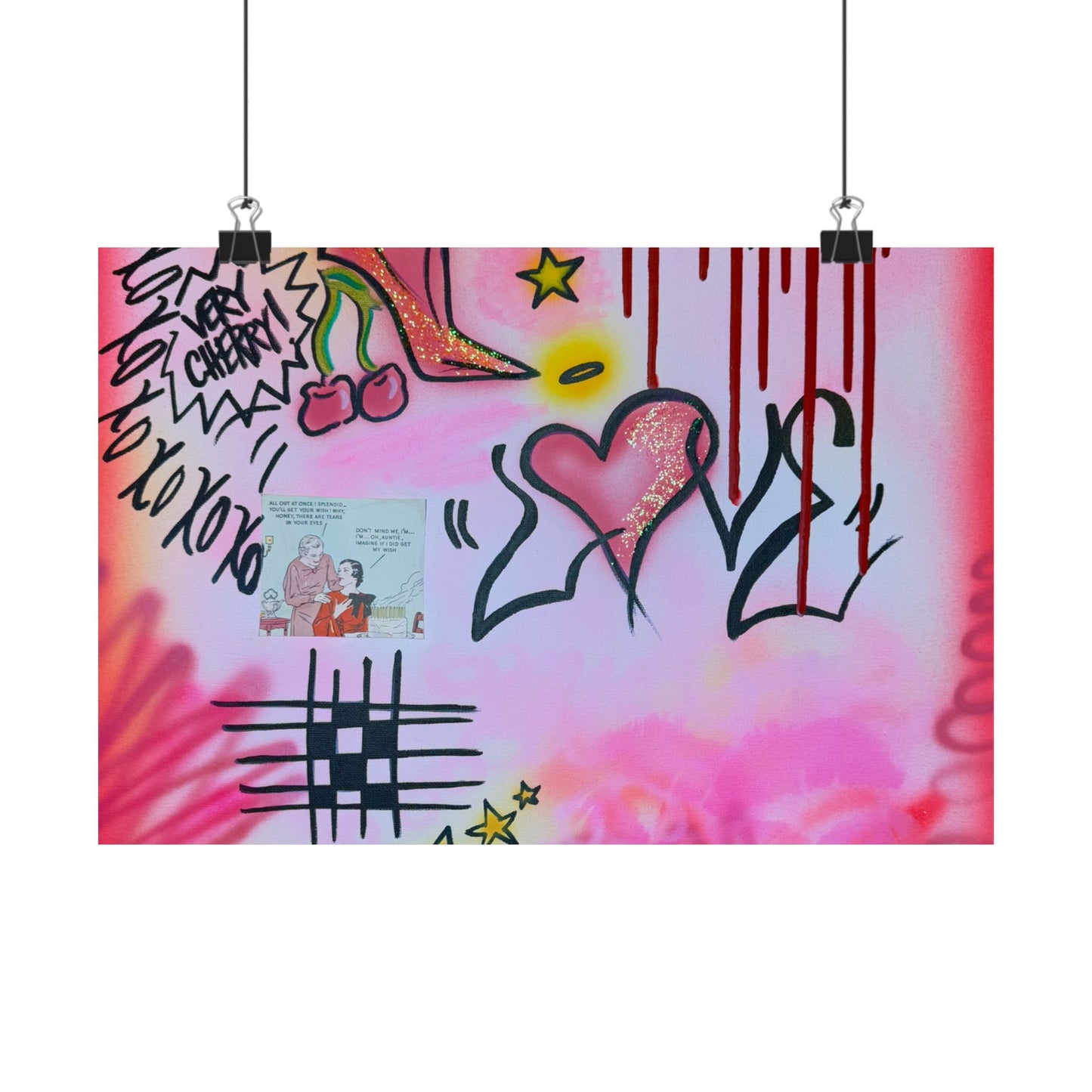 "cherry luvr" airbrush horizontal print