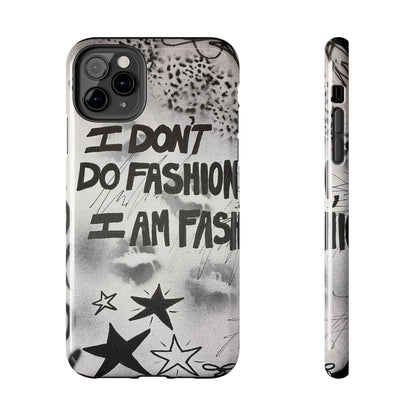 "i am fashion" airbrush iPhone case