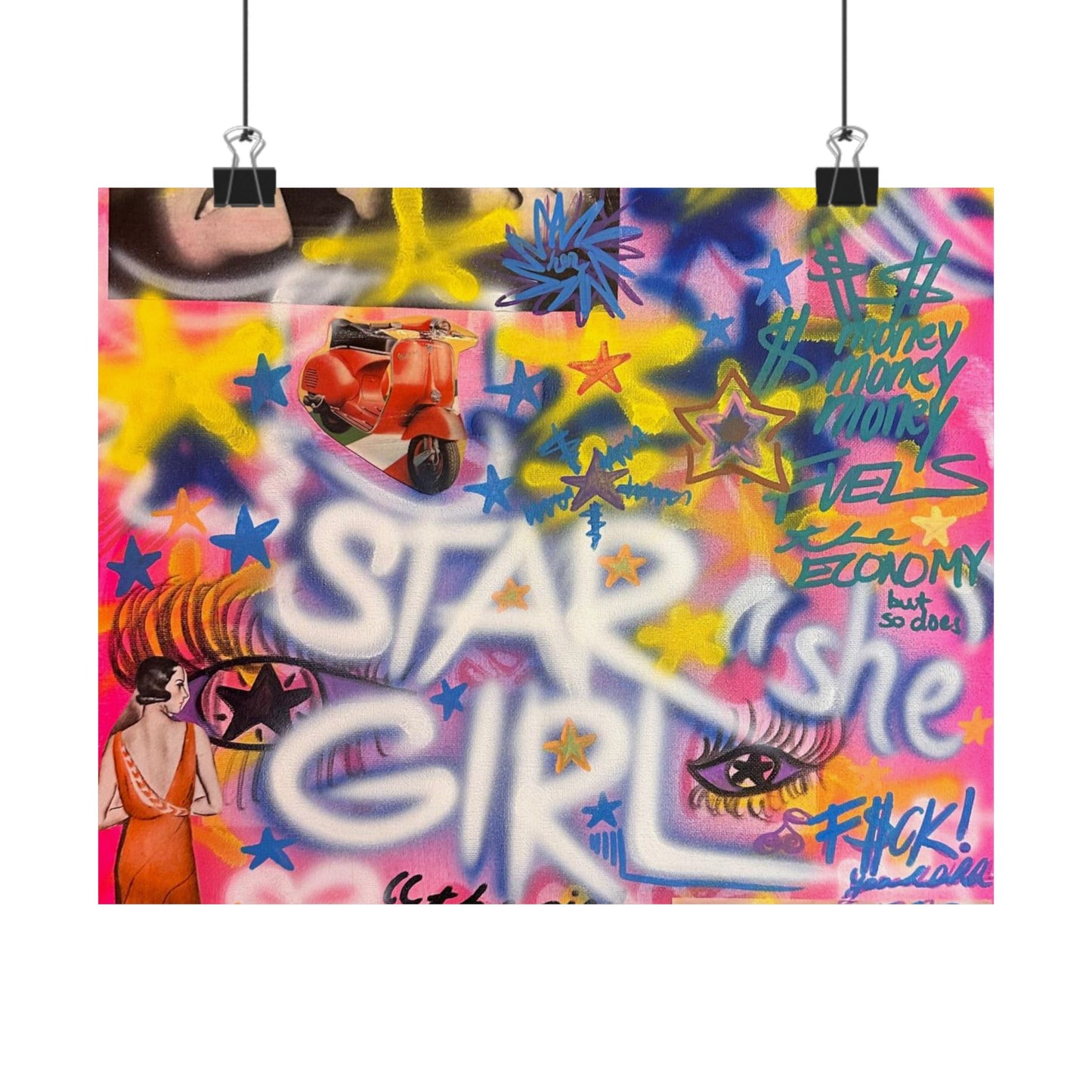 "STARGIRL" airbrush horizontal print
