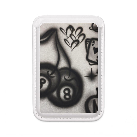 "hidden ace" airbrush vegan wallet (Magsafe® Compatible)