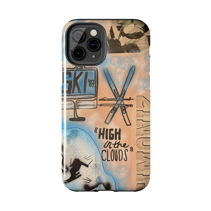 "high in the clouds" airbrush iPhone case