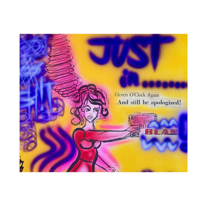 "spiraling thoughts" airbrush horizontal print