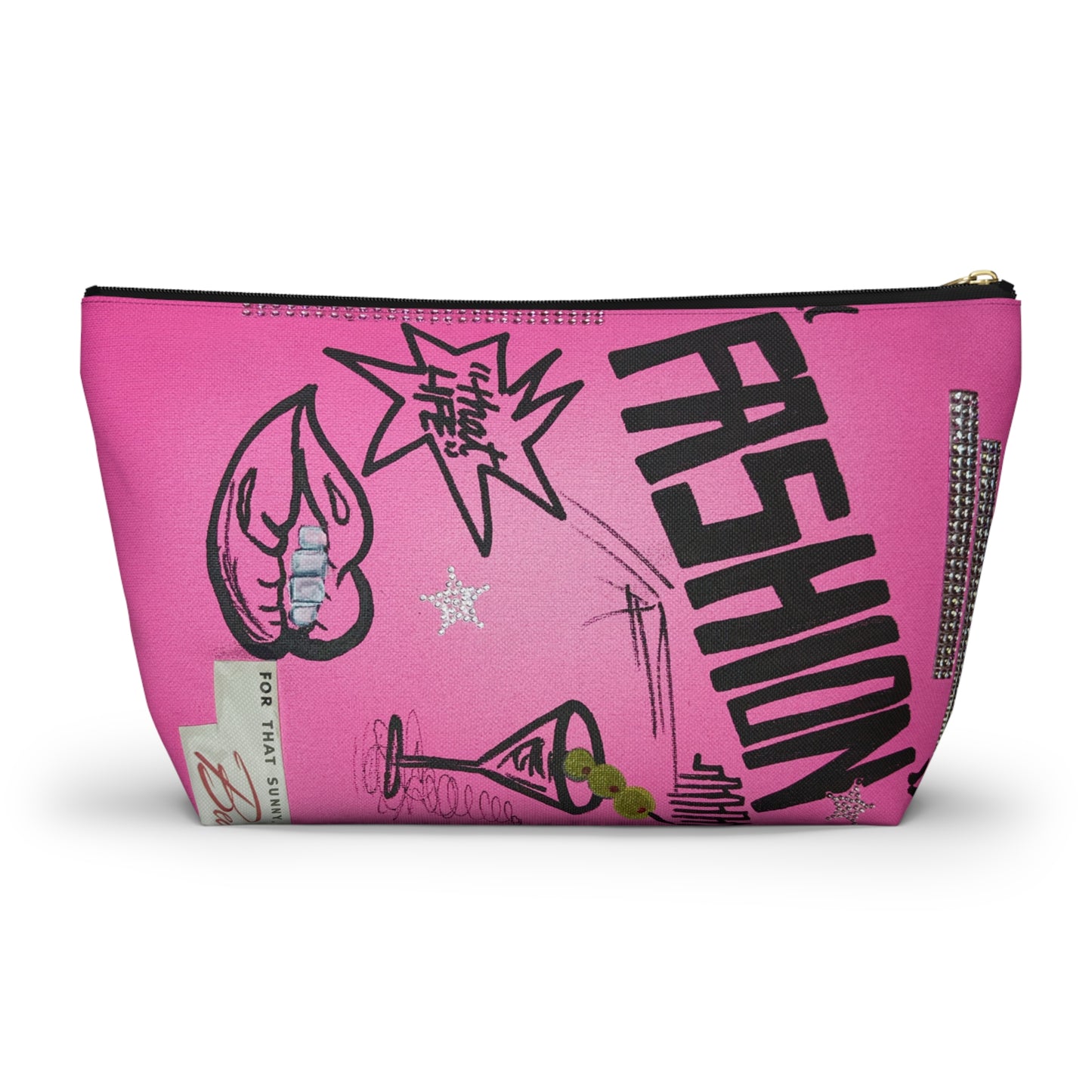 "high fashion" airbrush makeup pouch