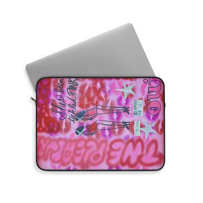 "tickled pink!" airbrush laptop sleeve