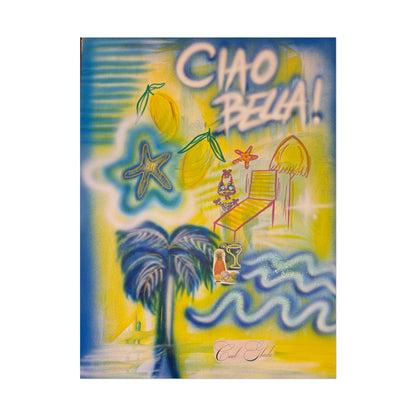 "ciao bella" airbrush rolled print