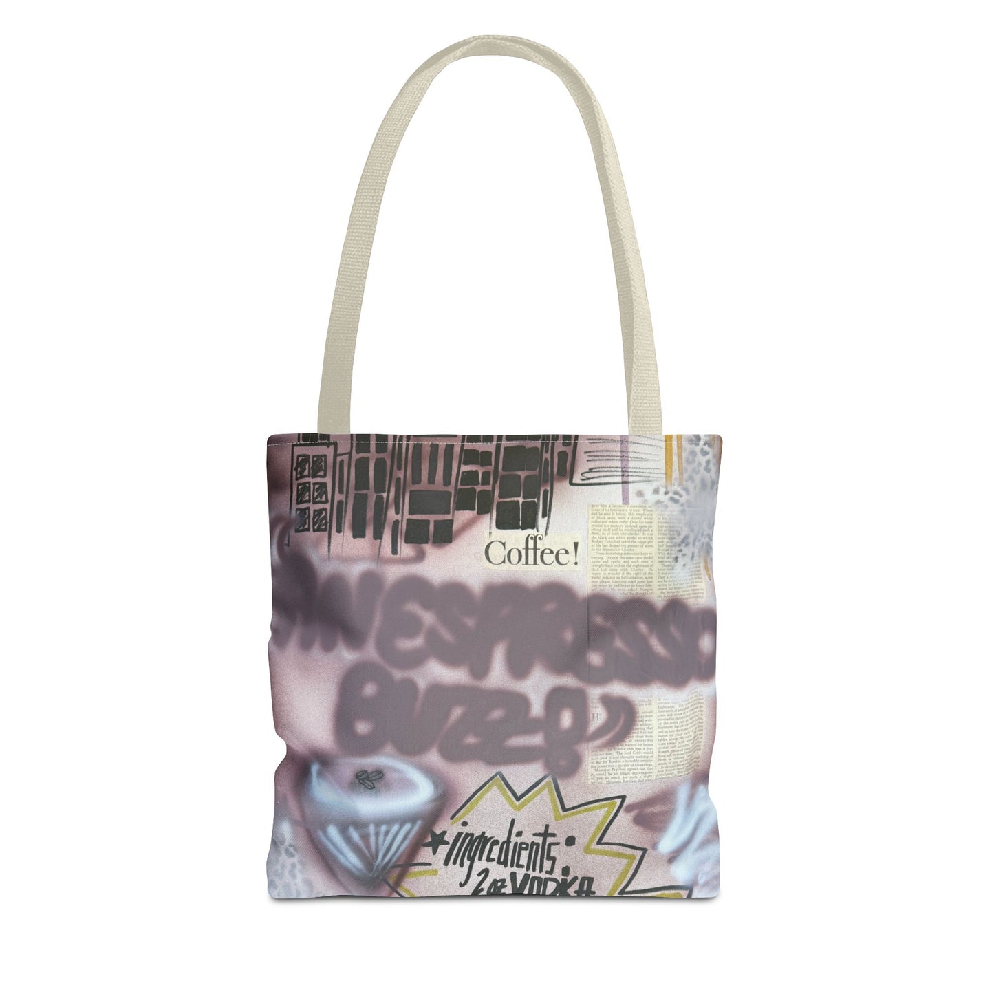 "espresso martini" airbrush tote bag