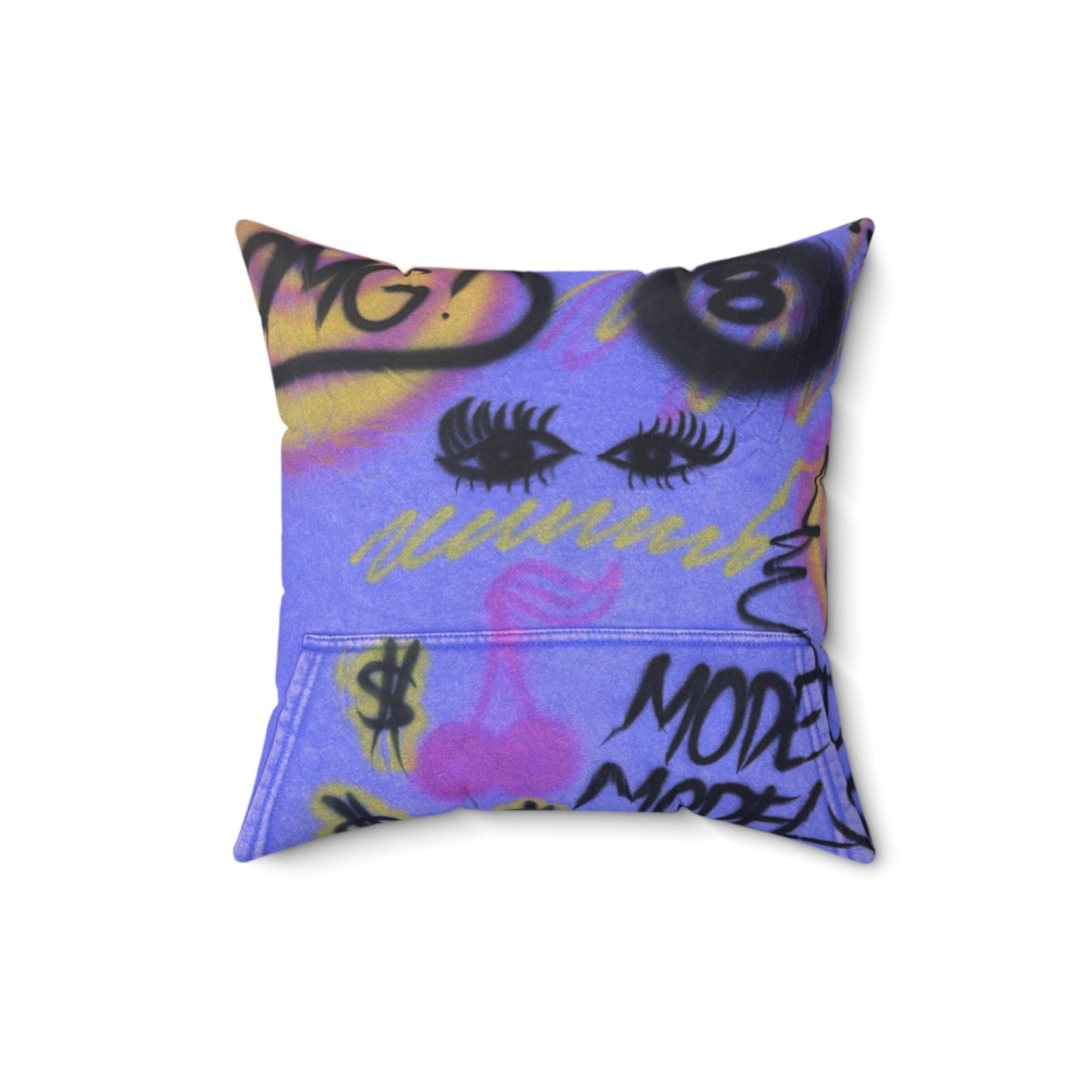 "eye$ on lies" airbrush pillow