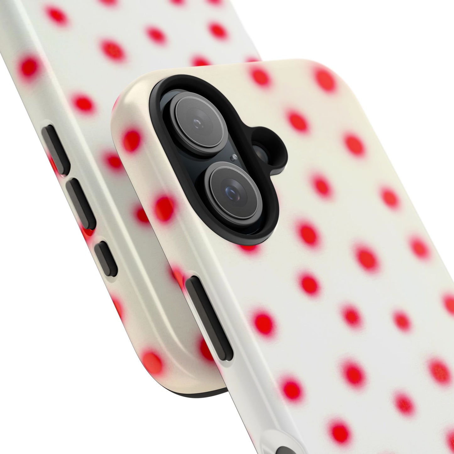 "vanilla cherry polka dot" airbrush iPhone case