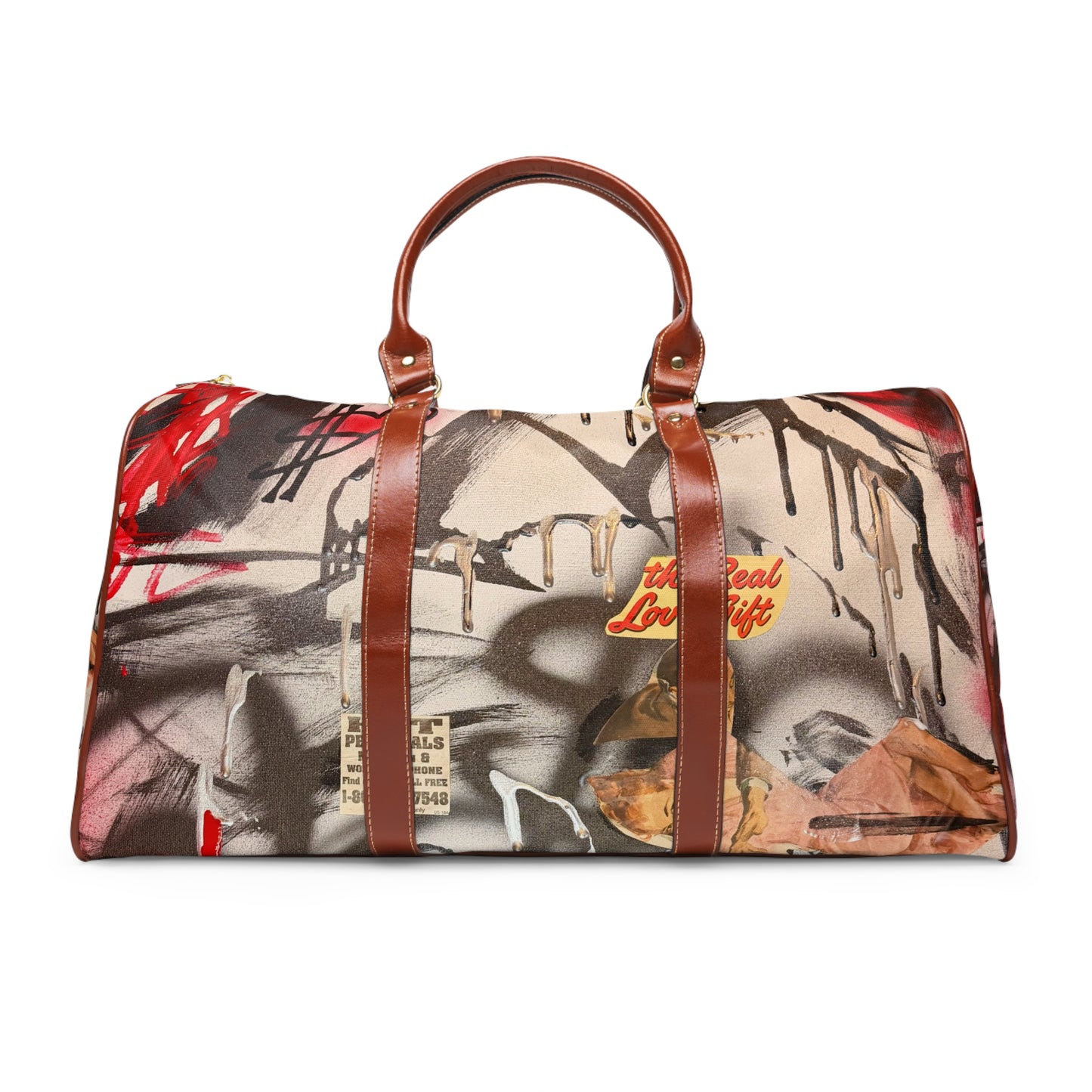 "real love" airbrush waterproof travel bag