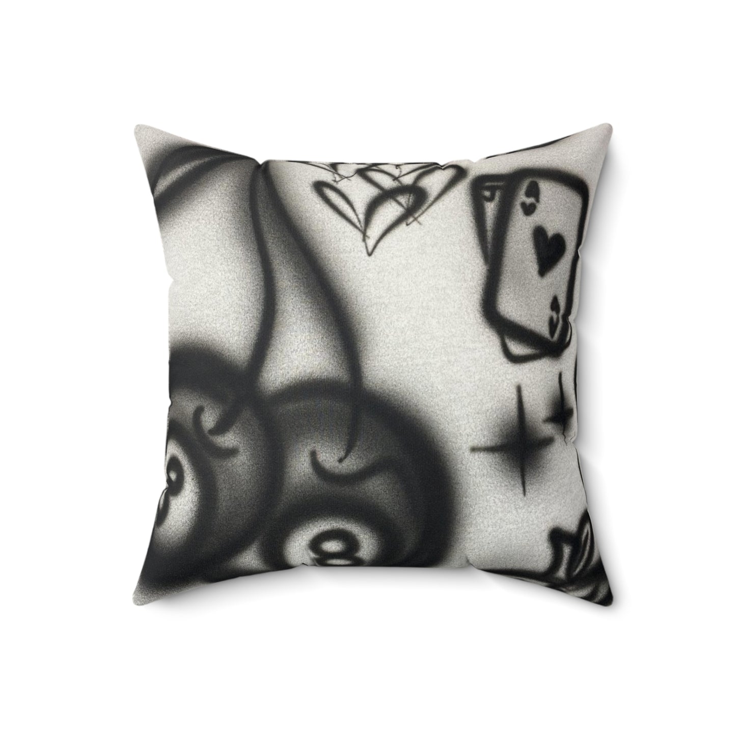 "hidden ace" airbrush pillow
