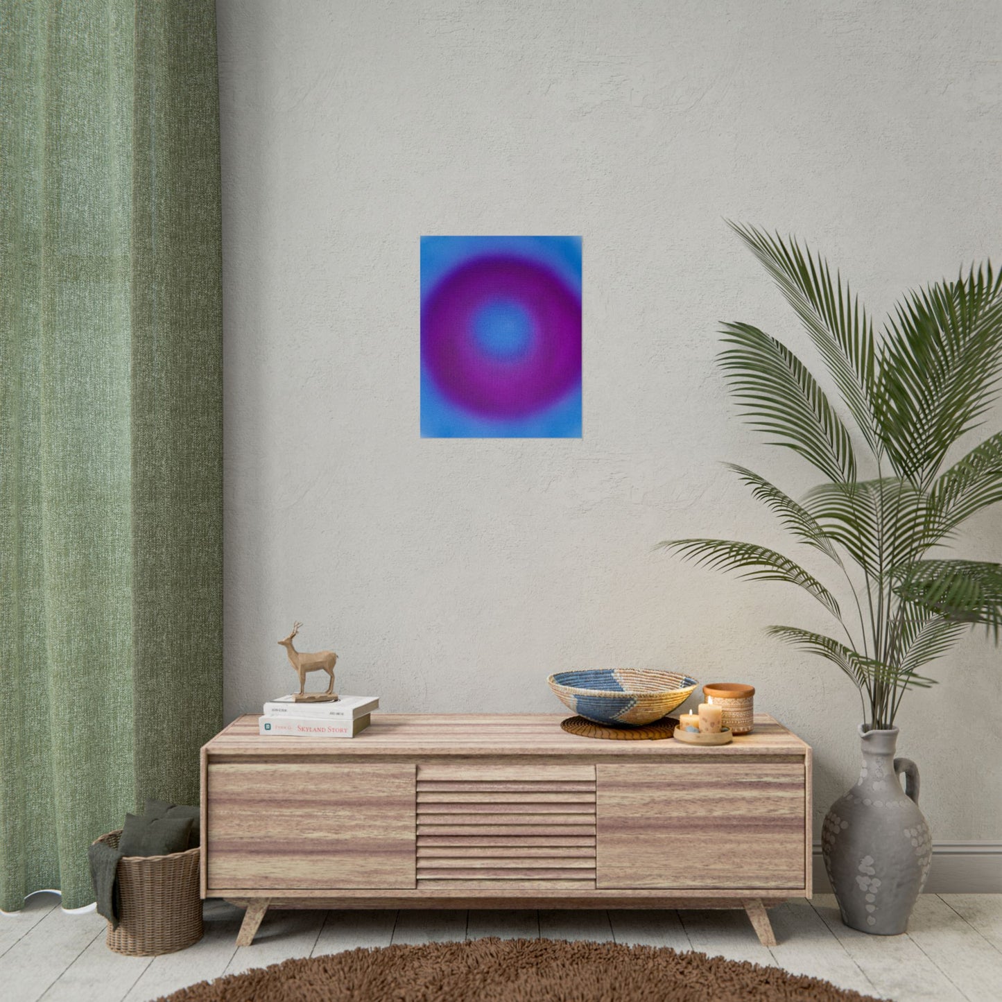 "grape soda aura" airbrush rolled print