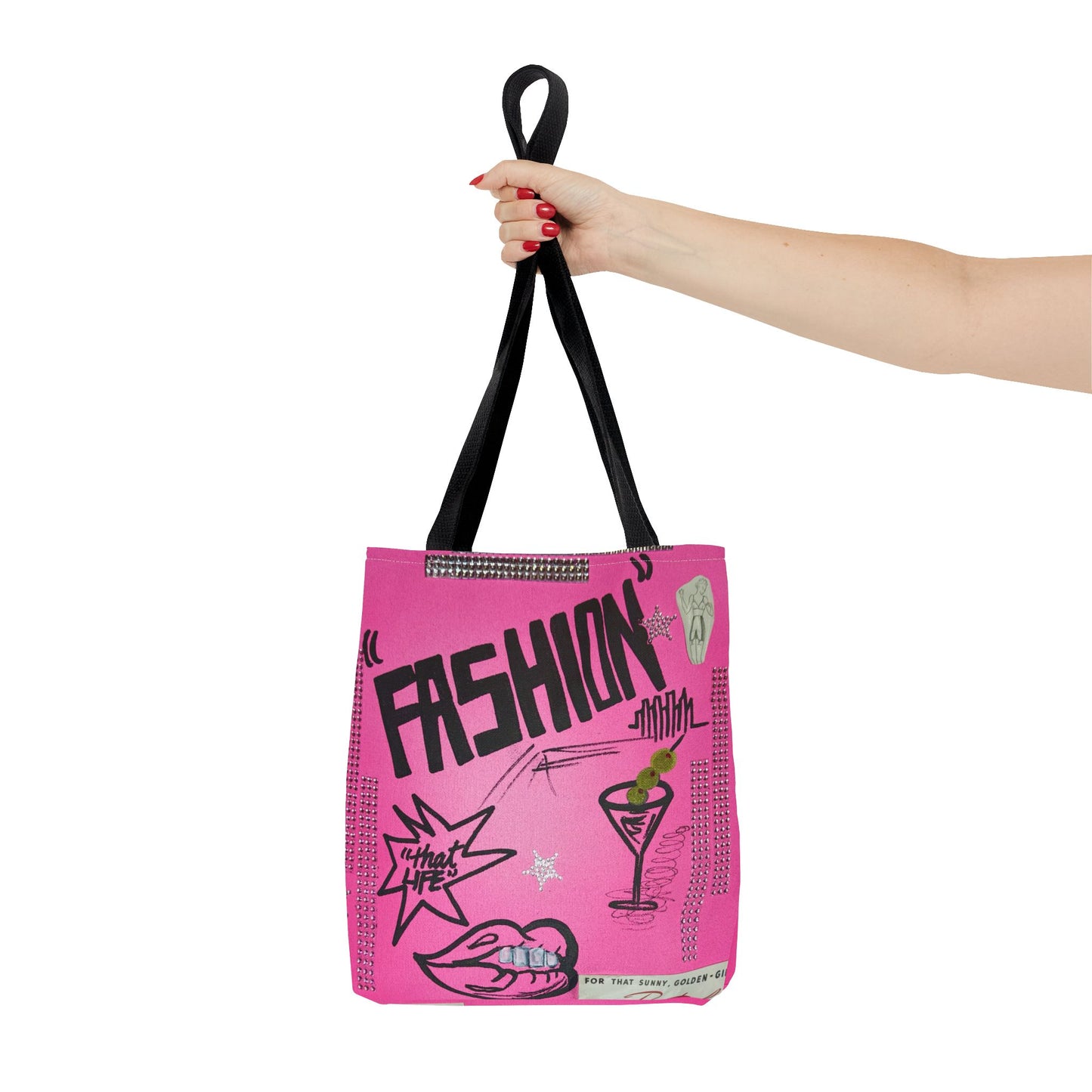 "high fashion" airbrush tote bag