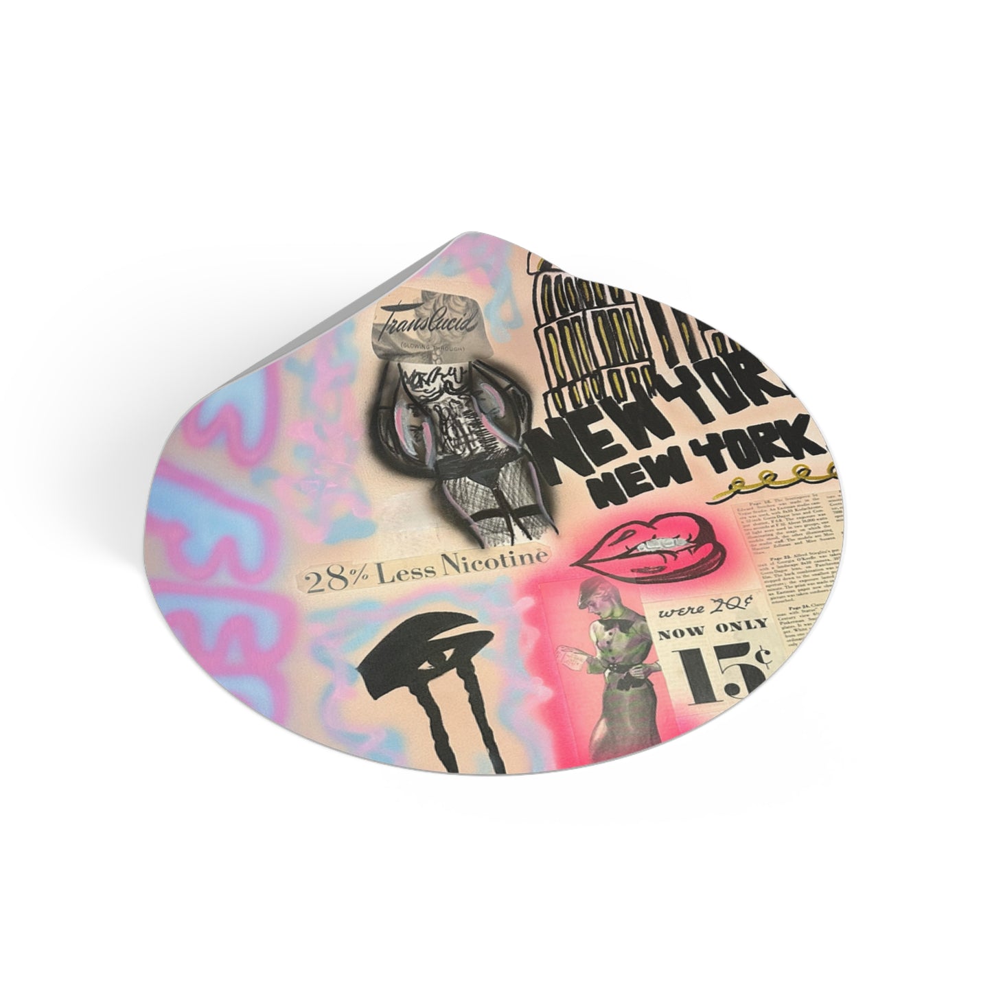 "new york, new york" airbrush vinyl sticker