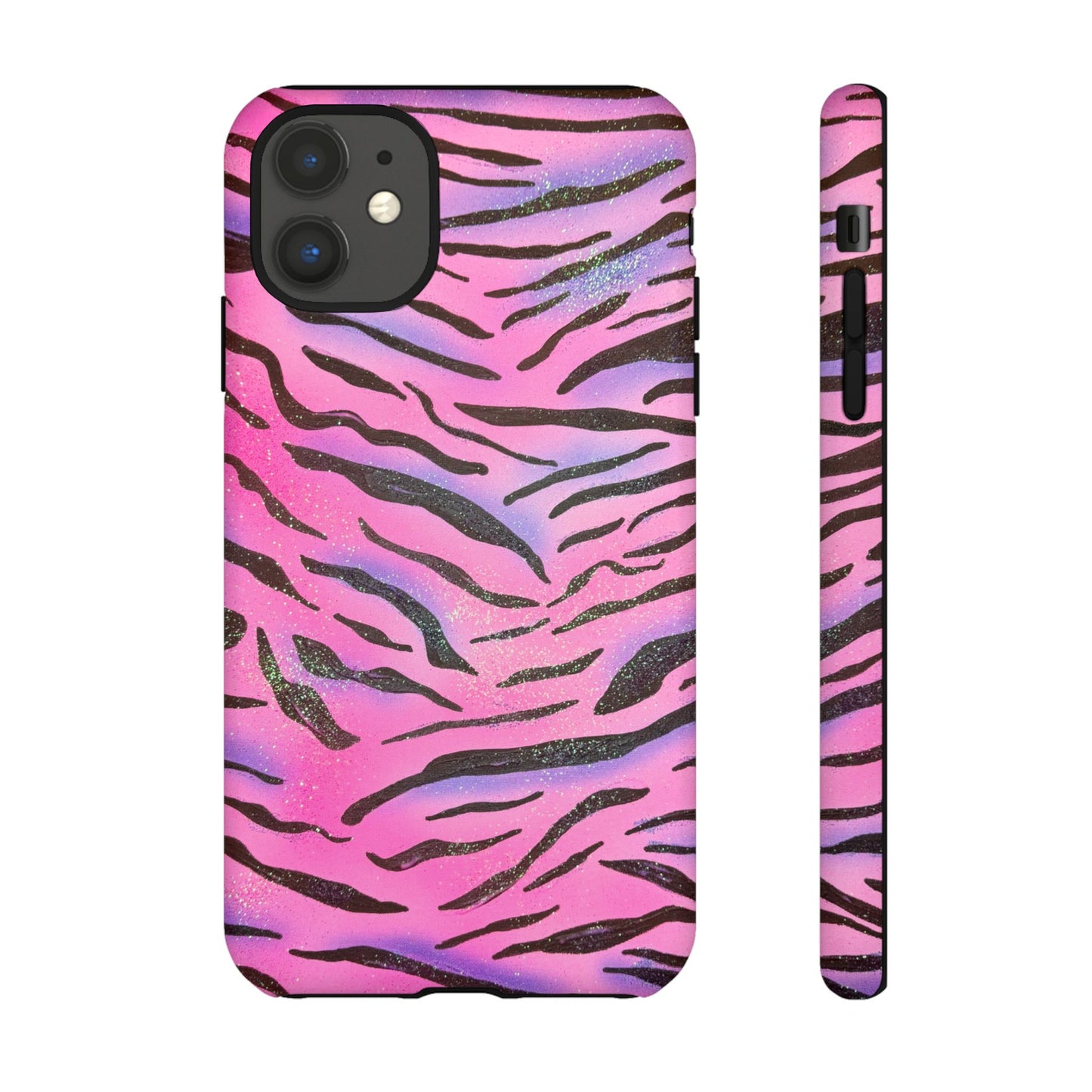 "glitter zebra" airbrush iPhone case