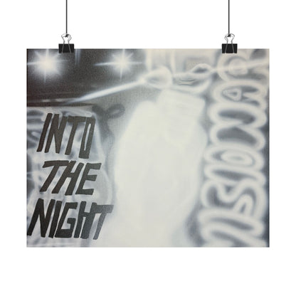 "into the night pt. 2" airbrush horizontal print