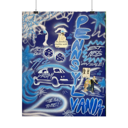 "state college, pa" airbrush rolled print