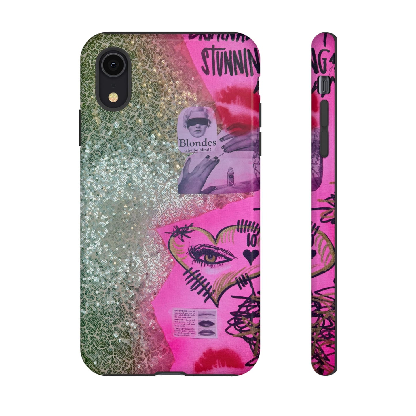 "glitter gloss" airbrush iPhone case