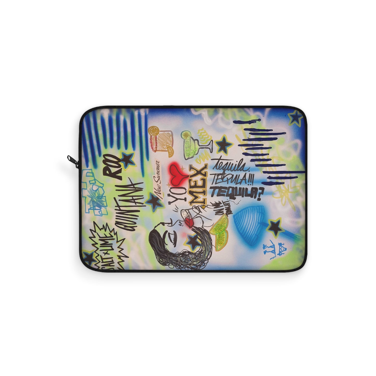 "salted lime" airbrush laptop sleeve