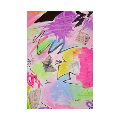 "pastel static" airbrush rolled print
