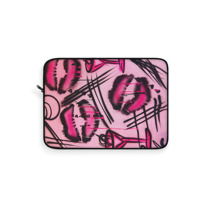 "glossy pout" airbrush laptop sleeve