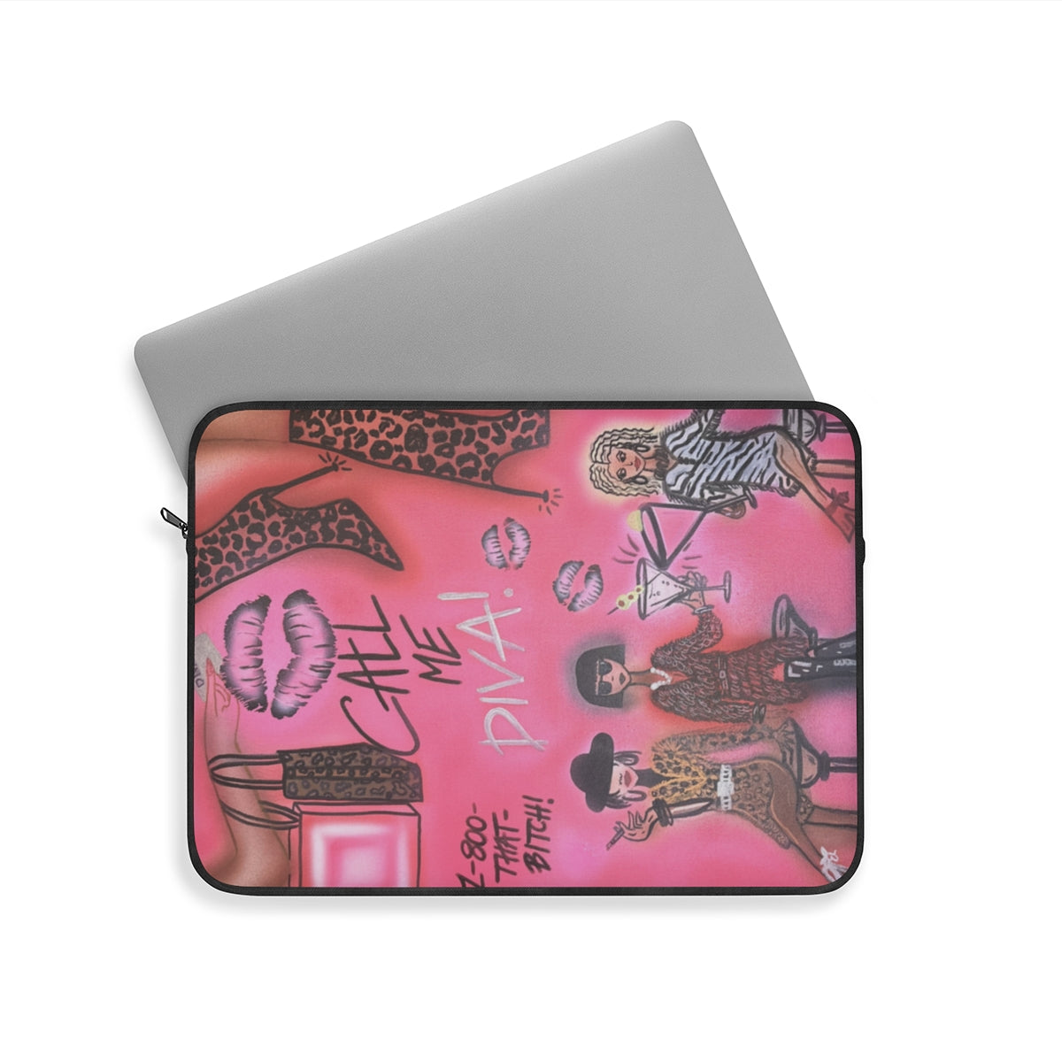 "party diva" airbrush laptop sleeve