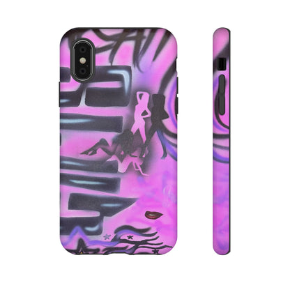 "neon nights" airbrush iPhone case