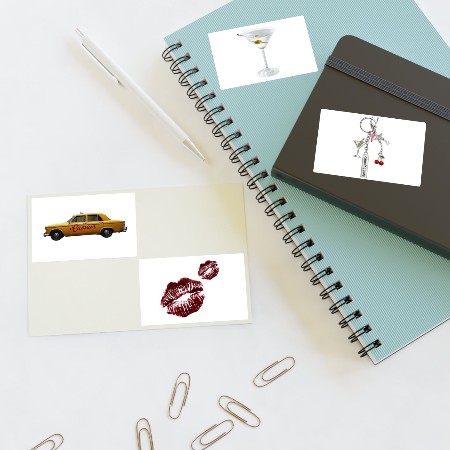 martini x taxi sticker sheet