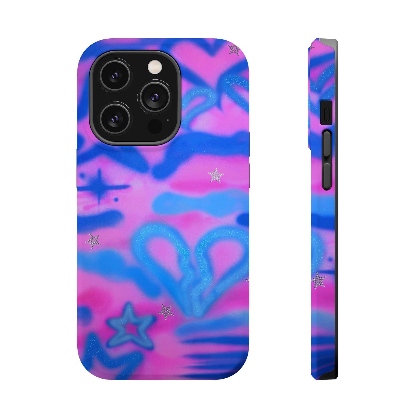 MagSafe "blue camo" airbrush iPhone case