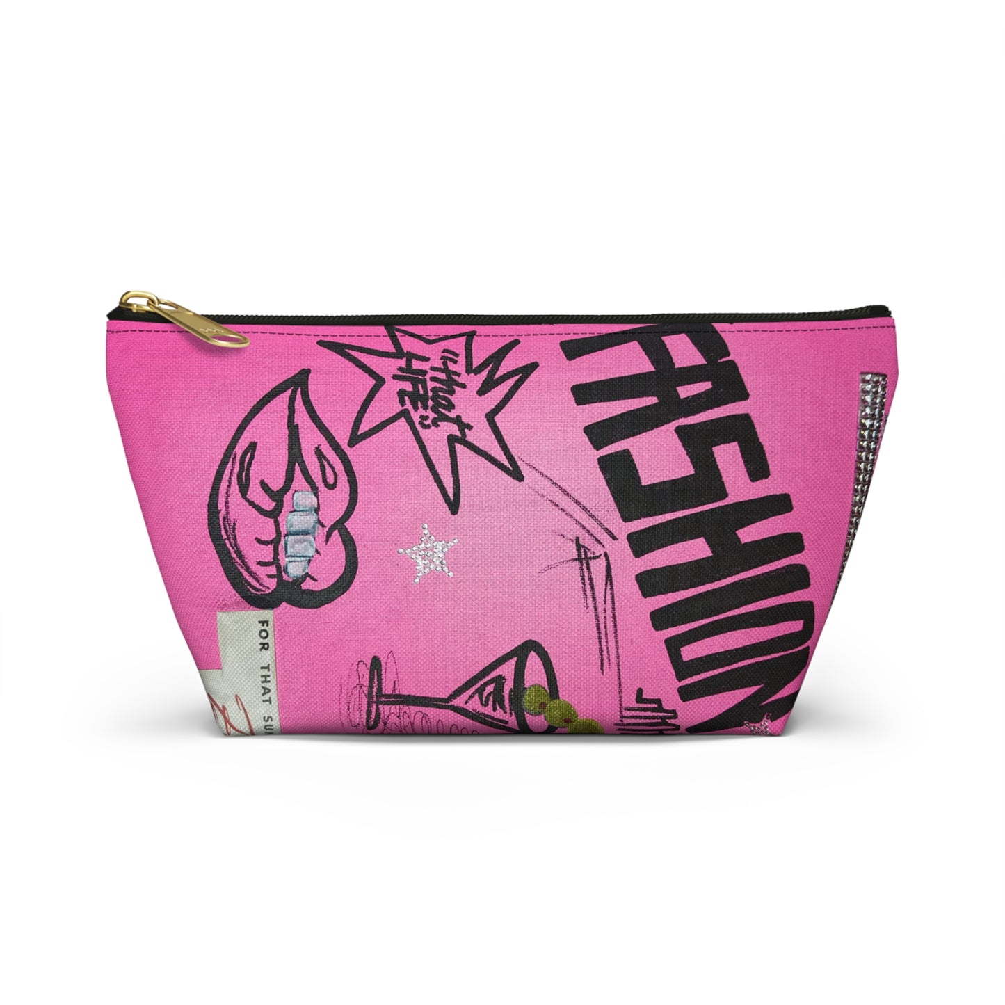 "high fashion" airbrush makeup pouch