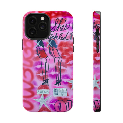 MagSafe "tickled pink" airbrush iPhone case