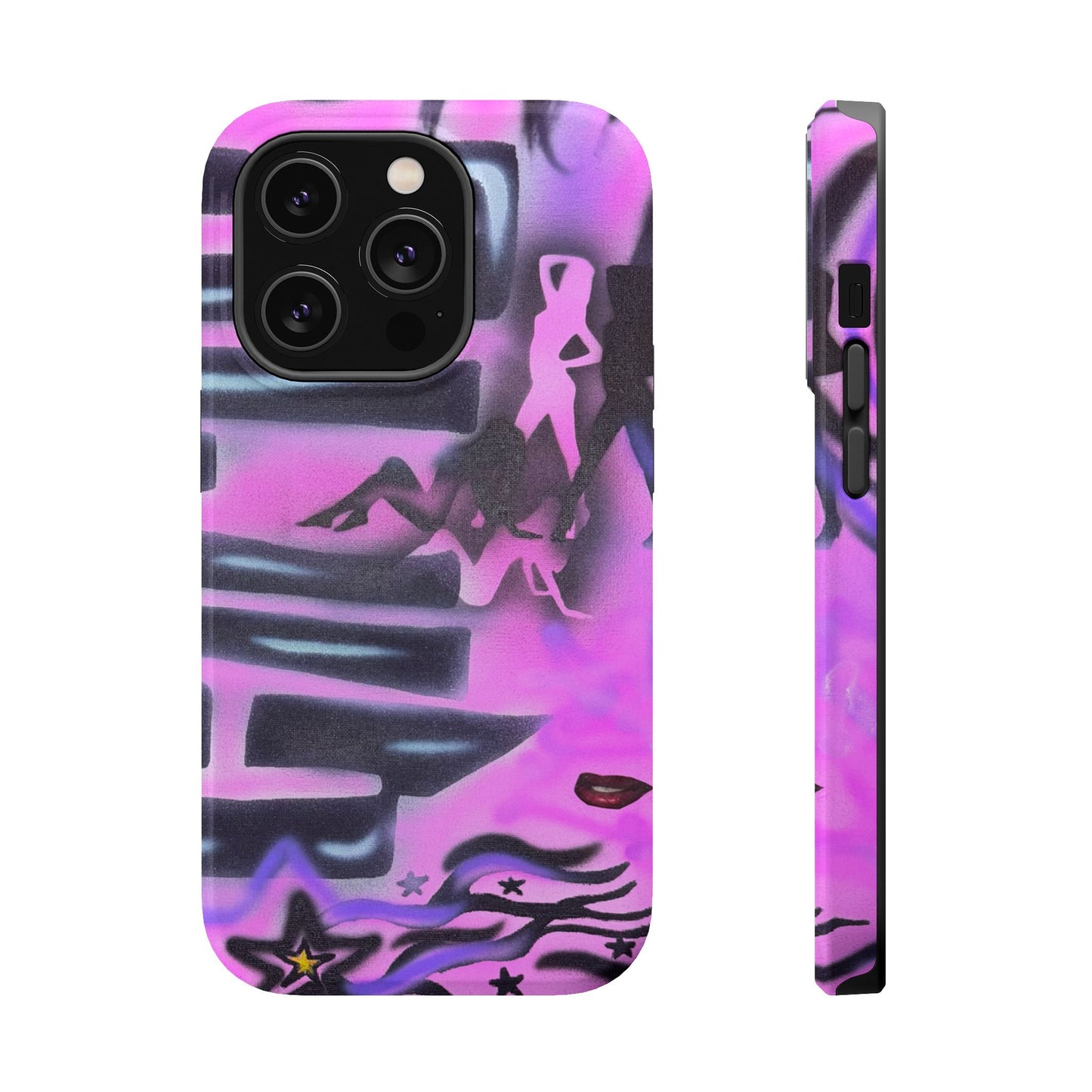 MagSafe "neon nights" airbrush iPhone case