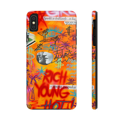 "young, rich, hot!" airbrush iPhone case