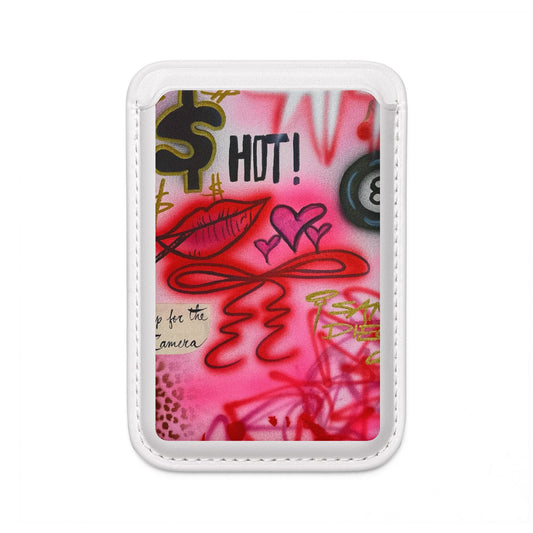"IT girl" airbrush vegan wallet (Magsafe® Compatible)
