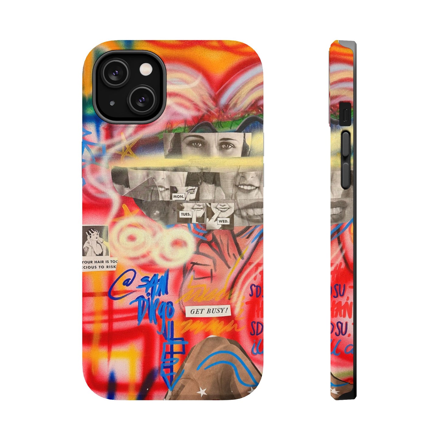 MagSafe limited edition "get busy" airbrush iPhone case