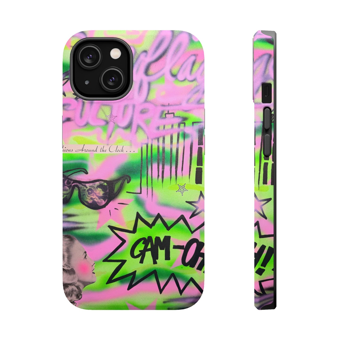 MagSafe "green camo" airbrush iPhone case