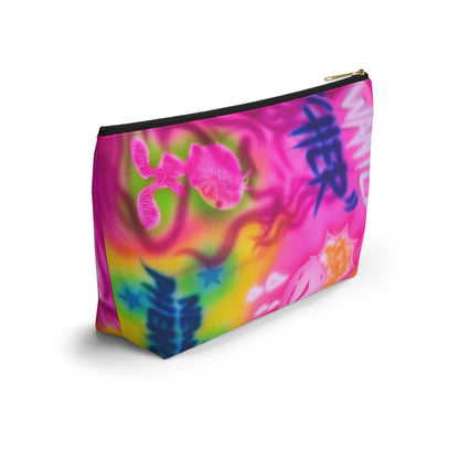 "wanted" airbrush makeup pouch