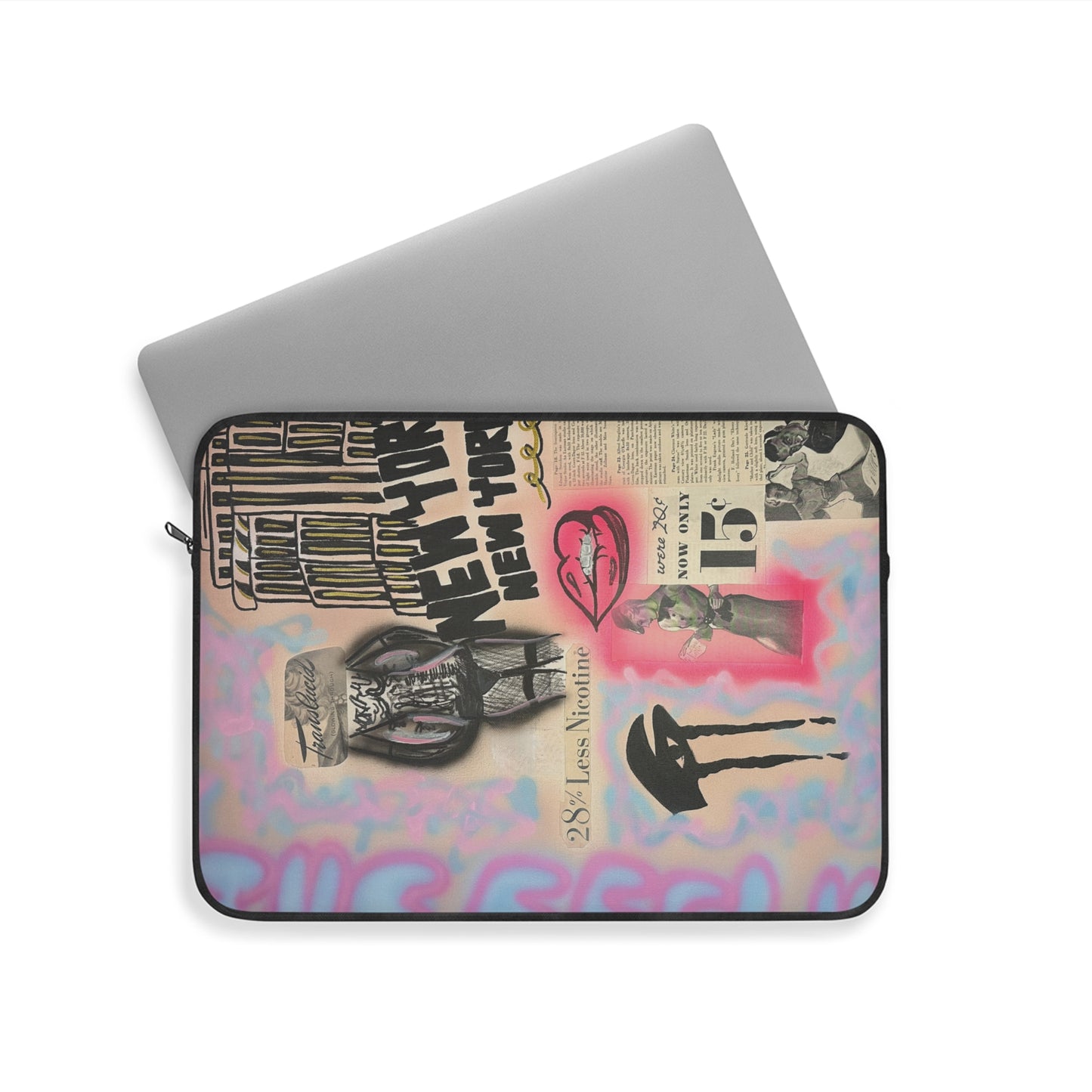 "new york, new york" airbrush laptop sleeve