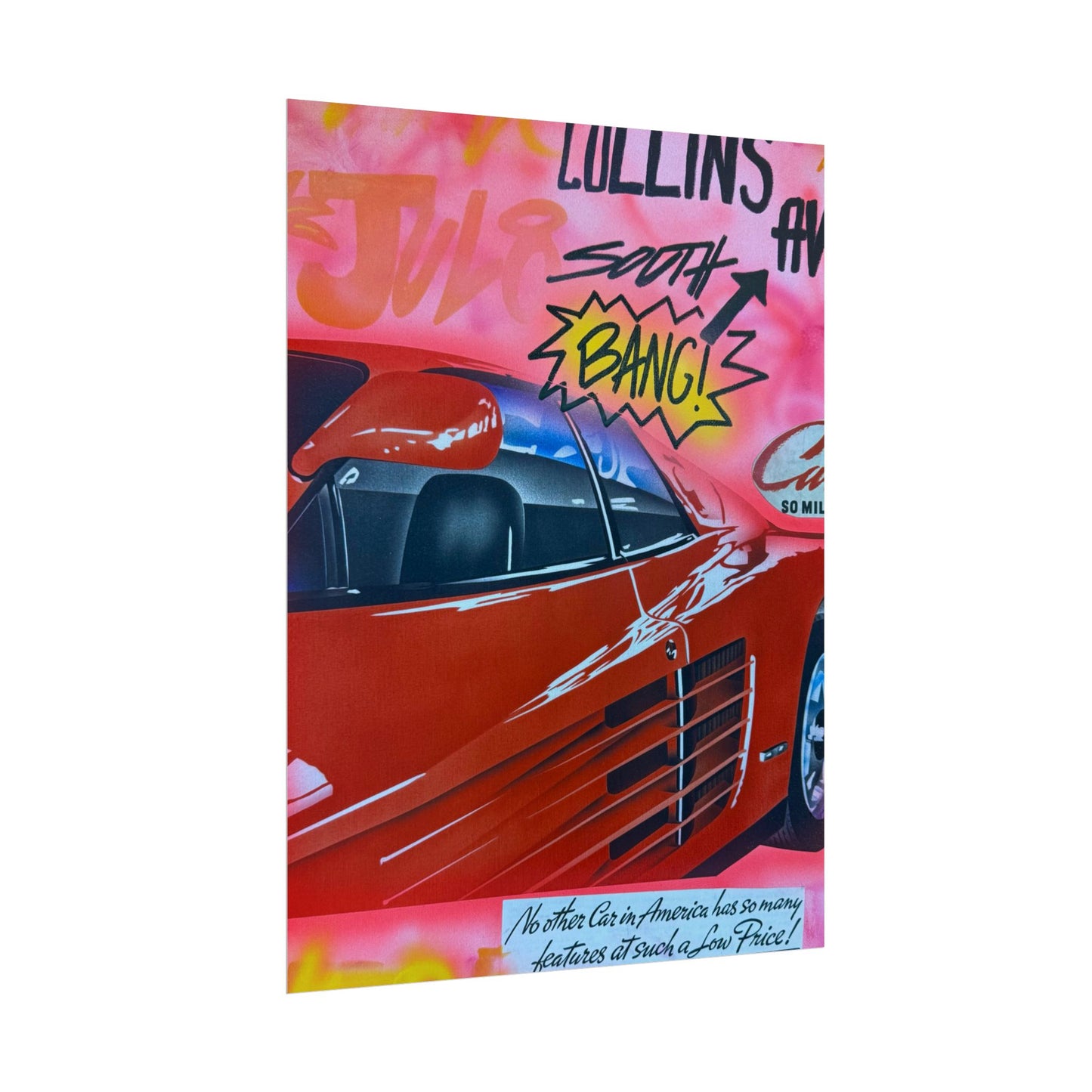 "miami momentos" airbrush rolled print